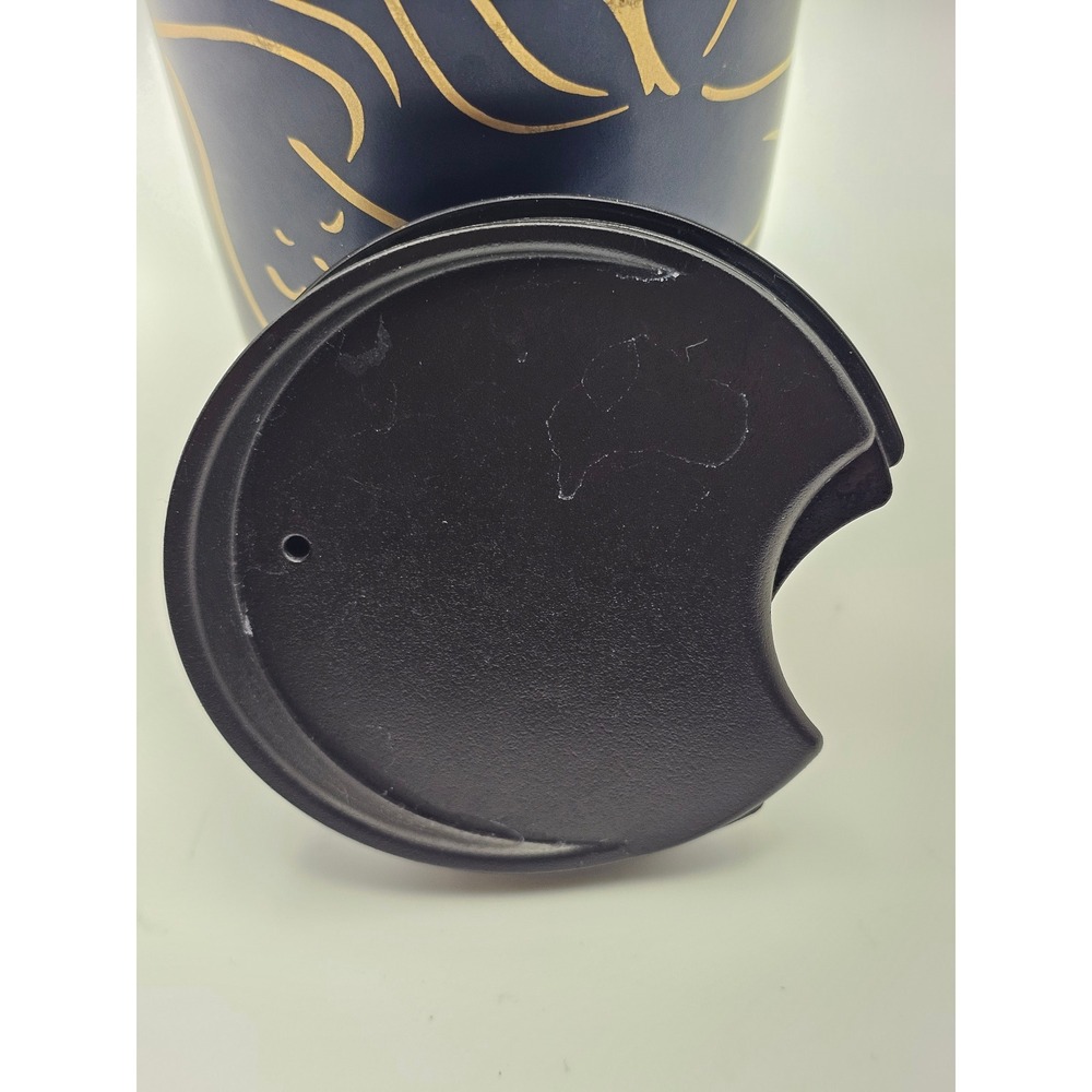 Starbucks Siren Mermaid Ceramic Tumbler w/ Lid Blue Gold 12 oz Anniversary 2017 - Picture 7 of 8